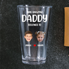 Custom Photo This Grandpa Belongs To Grandchildren Print Beer Glass Father's Day Gift HA75 892174