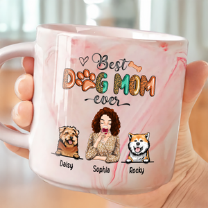 Best Dog Mom Ever Mother's Day Personalized Marble Mug TH10 892547