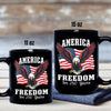America 250 Years of Freedom Patriotic Eagle Flag Black Mug HA75 897336