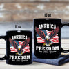 America 250 Years of Freedom Patriotic Eagle Flag Black Mug HA75 897336