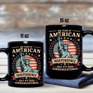 250 Year Of American Independence Black Mug LM32 895295