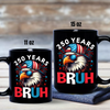 250 Years USA Bruh 250th Birthday 1776-2026 Eagle Flag Black Mug HA75 897322