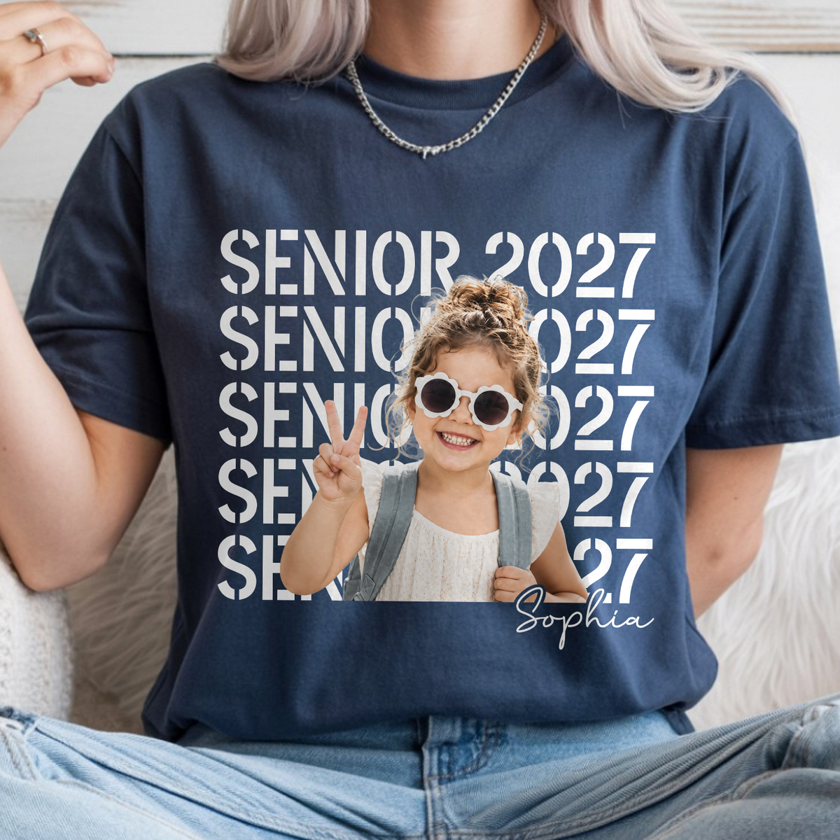 Custom Photo Senior 2027 Comfort Shirt - Personalized Senior Gift, Proud Family Gift HO82 903220