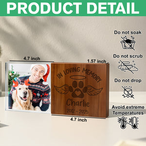 Custom Photo In loving Memory Dog Memorial Wooden & Acrylic Photo Block Set HA75 892700