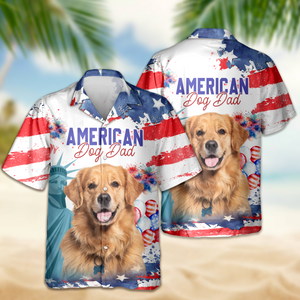 Custom Photo Pet Dad Pet Mom Independence Day Hawaii Shirt LM32 893439