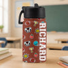 Personalized Basketball/ Football/ Baseball Kid Water Bottle With Straw Back To School HA75 921876