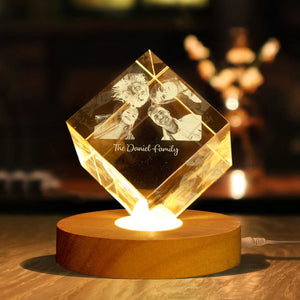 Custom Family Photo Engraved Crystal Photo With Light TH10 898179