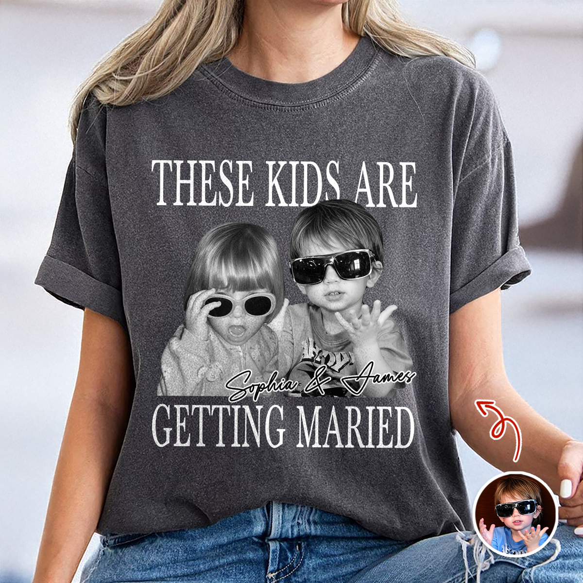 Custom Vintage Photo Bride & Groom - These Kids Are Getting Married Comfort Shirt CH07 180224