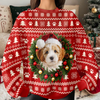 Custom Pet Photo Christmas Wreath Gift Personalized Ugly Sweatshirt CH07 181154