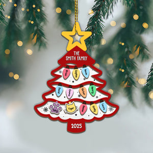 Personalized Family Tree Ornament 2025 Gift For Large Family With Pets HO82 894668