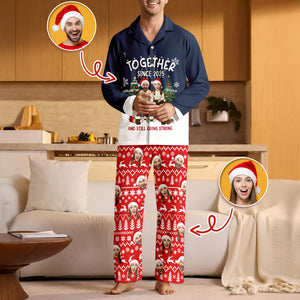 Custom Face Photo Together Since Pajamas For Couple TH10 896045