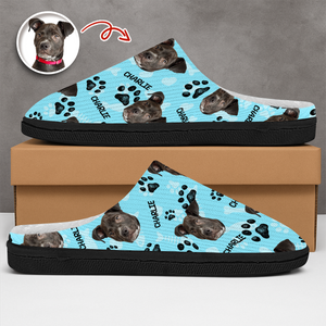 Custom Photo Dog Faces Slippers, Unique Funny Gift HA75 897118
