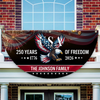 Custom Family Name 250 Years Of Freedom Patriotic Eagle Non-pleated Fan Flag HO82 901310