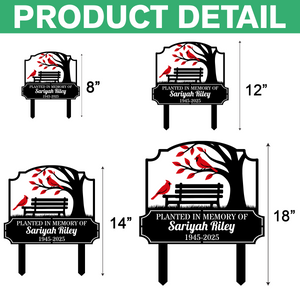 Planted In Memory Personalized Memorial Garden Stake HA75 892724