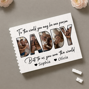 Custom Photo Happy Father's Day Rectangle Shaped Building Brick Blocks Gift LM32 893587