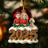 You & Me And The Dog Cozy Xmas Crew Acrylic Ornament Personalized Gift For Christmas HO82 900114