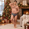 Personalized Funny Hairy Chest Men's Colorful Christmas Lights Underwear Onesie Pajamas HO82 903682
