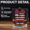 America 250 Years Semiquincentennial Whiskey Glass TH10 894671