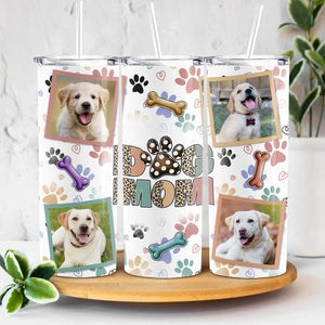 Custom Photo Dog Mom Skinny Tumbler TH10 892515