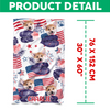 Custom Dog Photo Independence Day Beach Towel CH07 895812