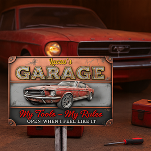 My Tools My Rules Custom Car Photo Retro Garage Metal Sign CH07 896276