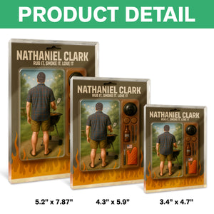 Grilling Master Dad Grandpa Man Realistic Figure Style Acrylic Block Plaque Personalized Gift For Father's Day HO82 893812