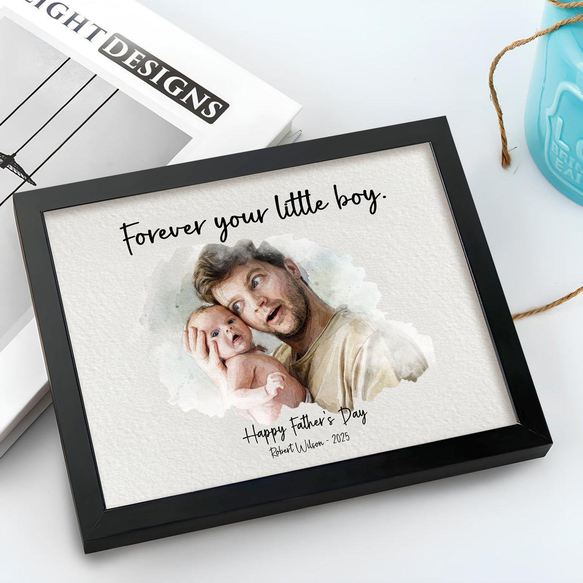 Custom Photo Forever Your Little Boy Picture Frame - Gift for Father’s Day HO82 902282