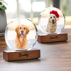 Custom Photo With Snowflake For Pet Lover Round Acrylic Frame Block TH10 894313