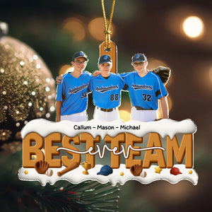 Custom Photo The Best Football Team Ever Personalized Acrylic Ornament LM32 895993