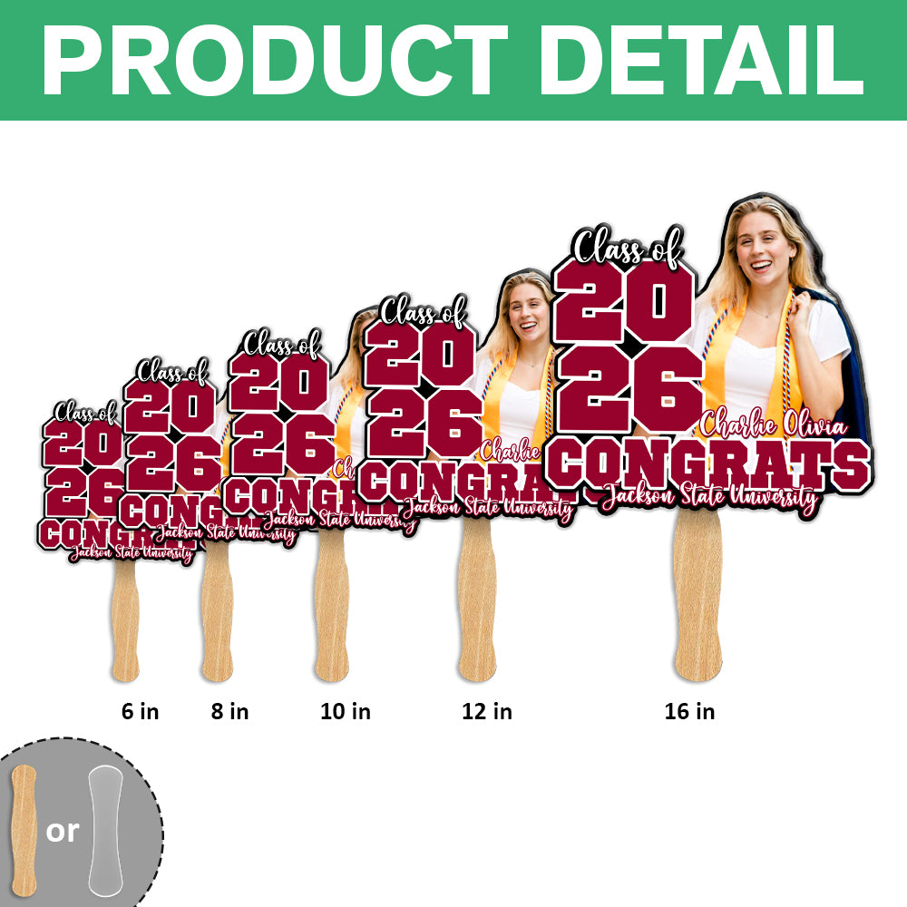 Personalized Congrats Class Of 2026 Face Fan Graduation Party Decoration LM32 899453