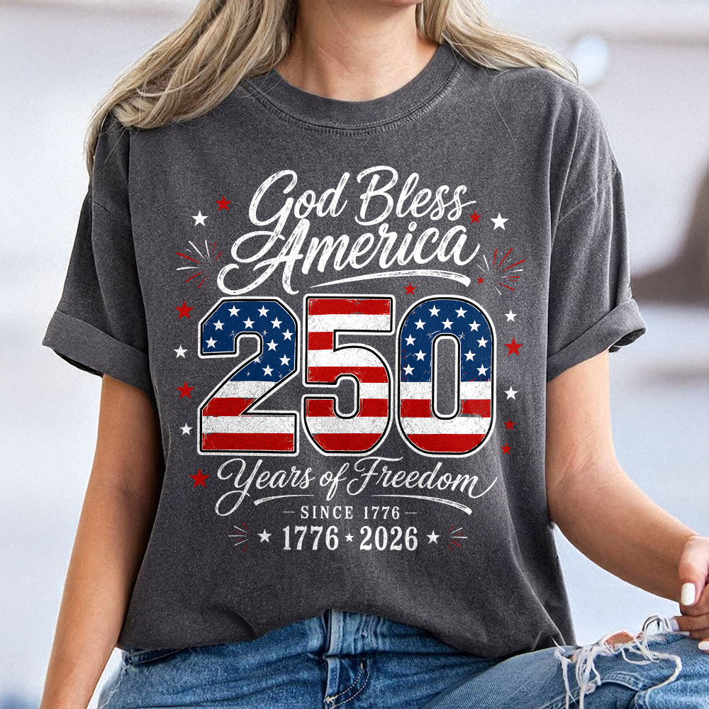 Personalized 250 Years of Freedom God Bless America 1776-2026 Comfort Shirt CH07 911884