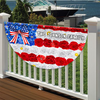 Custom Family Name Red White Blue Floral USA Independence Day Non-Pleated Fan Flag TH10 898893