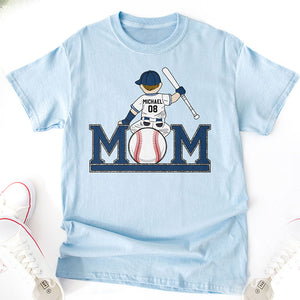 Custom Name & Jersey Number Personalized Baseball Mom Bright Shirt CH07 895324