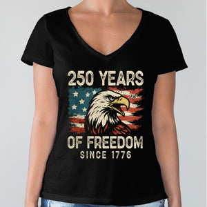 250 Years Of Freedom Since 1776 USA Bald Eagle America Flag Dark Shirt HA75 897366