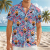 Custom Photo USA 250th Anniversary Floral American Flag Hawaii Shirt HA75 898940