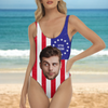 Custom Funny Face Swimsuit America Flag Gift For Her LM32 899871