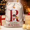 Custom Name Christmas Letter Christmas Sack, Personalized Holiday Gift Bag HO82 903920