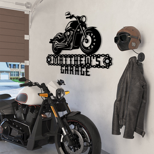 Personalized Motorcycle Garage Metal Sign CH07 896256