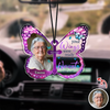 Custom Photo Your Wings Were Ready But My Heart Was Not Butterfly Memorial Car Hanging LM32 669413