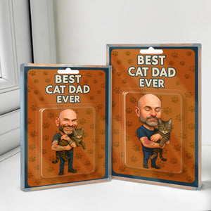 Custom Photo Best Cat Dad Action Figure Acrylic Block Father's Day Gift For Cat Dad HA75 892366