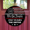 Personalized Family Name 250 Years We the People Door Sign HA75 920922