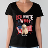Custom Dog Photo Red White Woof Dark Shirt HA75 892642