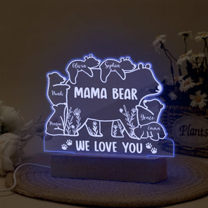 Mama Bear We Love You Personalized LED Night Light Gift For Mom Grandma CH07 895310