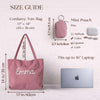 Personalized Embroidered Corduroy Tote - Bridesmaid Gift, Everyday Essential & Weekender HA75 920584