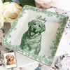 Custom Photo Dog Cat Toile De Jouy Style Jewelry Dish HA75 898320