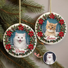 Custom Photo Cat Personalized Ceramic Ornament For Christmas HA75 897068
