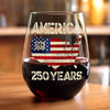 250 Years America Anniversary 250th Independence Day Wine Glass HA75 897358