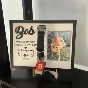 Custom Photo One By My Side Forever In My Heart Dog Memorial 2-Layers Wooden Collar Frame LM32 893759