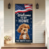 Custom Dog Photo Welcome To My Home Christmas Decoration Door Cover LM32 895653