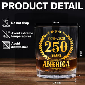 America 250 Years America 250th Anniversary Whiskey Glass HA75 897424